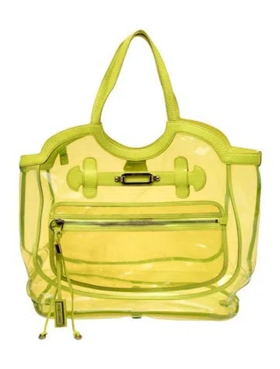 Pre-owned Jimmy Choo Pvc Tote In Yellow