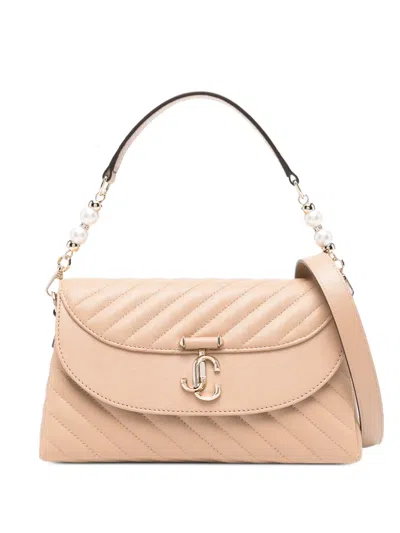 Jimmy Choo Quilte Logo-detail Tote Bag In Neutral