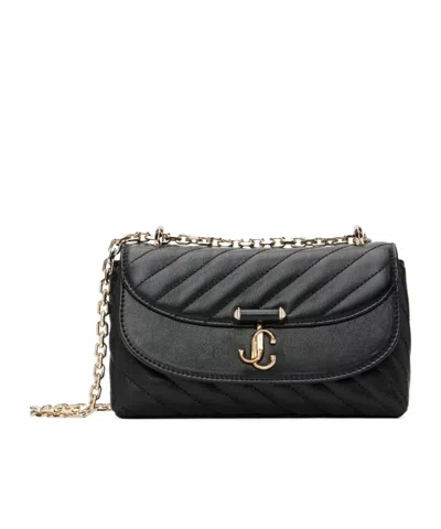 Jimmy Choo Quilted Chain Shoulder Bag In Black