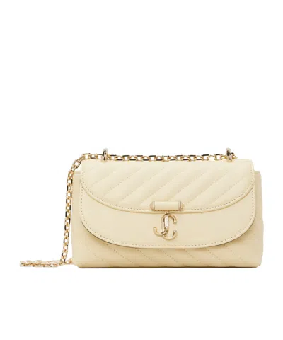 Jimmy Choo Quilted Chain Shoulder Bag In Neutral