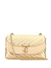 Jimmy Choo Quilted Curved Leather Mini Bag In Yellow