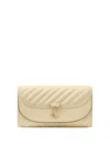 Jimmy Choo Leather Avenue Curve Chain Wallet In Yellow