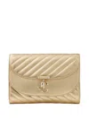 Jimmy Choo Quilted Metallic-leather Clutch Bag