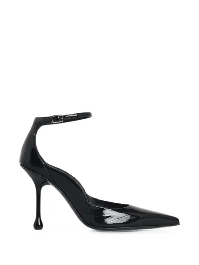 Jimmy Choo Quinci Patent-finish Pumps In Black