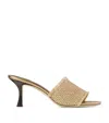 Jimmy Choo Alexia 70 Woven Lurex Mules In Gold