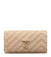 JIMMY CHOO RAFFIA AVENUE CHAIN WALLET BAG