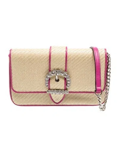 Pre-owned Jimmy Choo Raffia Cheri In Neutrals