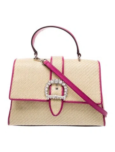 Pre-owned Jimmy Choo Raffia Cheri In Neutrals