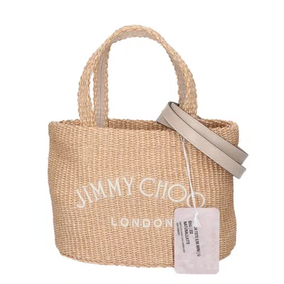 Pre-owned Jimmy Choo Raffia Handbag Tote Bag () In Multi