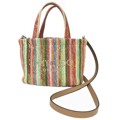 Pre-owned Jimmy Choo Raffia Shoulder Bag Tote Bag () In Multi