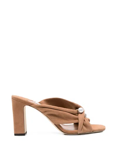 Jimmy Choo Rafi Heeled Sandals In Brown