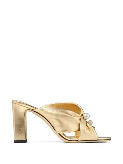 Jimmy Choo Rafi Pearl-embellished Sandals In Black