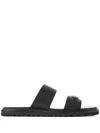 Jimmy Choo Open-toed Slippers In Schwarz