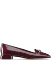 Jimmy Choo Womens Garnet/crystal Ravi Flat Crystal-embellished Patent-leather Ballerina Pumps&nbsp;&nbsp; In Red