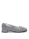 Jimmy Choo Ravi Ballerina Shoes In Silver