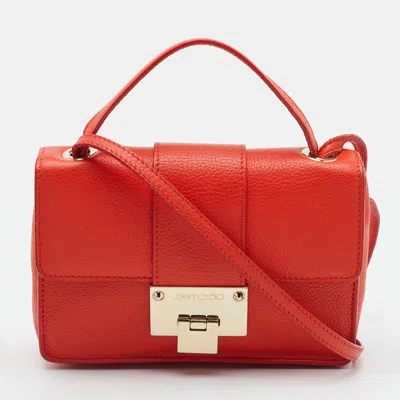 Pre-owned Jimmy Choo Rebel Orange Leather Crossbody Bag