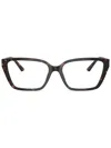 Jimmy Choo 55mm Cat Eye Optical Glasses In Braun