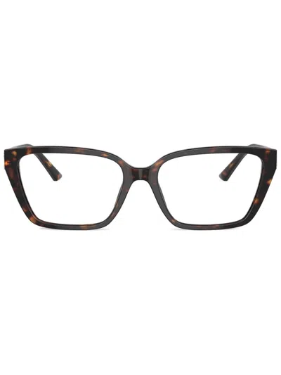 Jimmy Choo Rectangle-frame Glasses In Braun