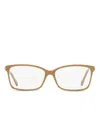 Jimmy Choo Rectangle-frame Glasses In Nude