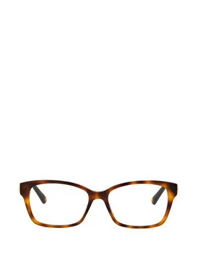Jimmy Choo Rectangle-frame Glasses In Brown