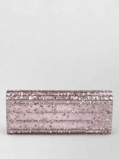 Jimmy Choo Rectangular Clutch Bag Chain Strap Glitter In Multi