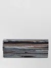 Jimmy Choo Rectangular Clutch Striped Pattern Chain Strap In Pattern