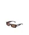 Jimmy Choo Lennon 54mm Polarized Rectangular Sunglasses In Brown