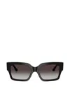 Jimmy Choo Rectangular-frame Sunglasses In Black