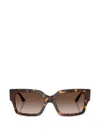 Jimmy Choo Rectangular-frame Sunglasses In Brown