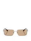 Jimmy Choo Rectangular-frame Sunglasses In Brown