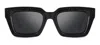 Jimmy Choo Rectangular Frame Sunglasses Sunglasses In 807t4 Black