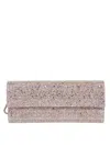 Jimmy Choo Rectangular Glitter Clutch In Pink