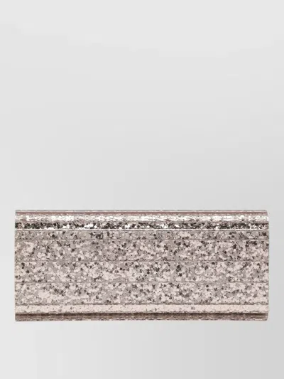 Jimmy Choo Rectangular Glitter Wallet And Card Holder
