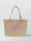 Jimmy Choo Rectangular Woven Texture Tote Bag Dual Handles