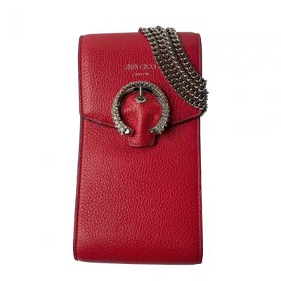 Pre-owned Jimmy Choo Red Color Leather Shoulder Bag ()