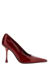 Jimmy Choo Red Pointed Toe Pumps In Red
