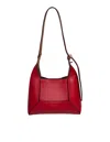 Jimmy Choo Diamond Hobo/s Shoulder Bag In Red Leather In Red