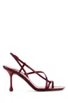 Jimmy Choo Etana 80 Metallic Leather Heeled Sandals In Red