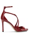 Jimmy Choo Ruby Red Velvet Sandals In Burgundy