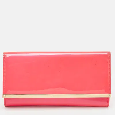 Pre-owned Jimmy Choo Red Patent Leather Maia Clutch