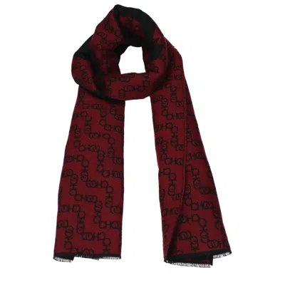 Jimmy Choo Red Wool Scarf In Brown