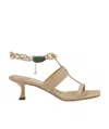 Jimmy Choo Reed 50mm Ankle-chain Sandals In Brown