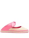 Jimmy Choo Reka Knotted Bow Espadrille Mules In ピンク