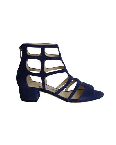 Jimmy Choo Ren 35 Sandals In Blue Suede