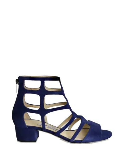Pre-owned Jimmy Choo Ren Cage Sandals In Blue