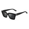 Jimmy Choo Black Resin Sunglasses In Black