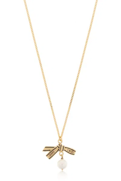 JIMMY CHOO JIMMY CHOO BOW-DETAILED NECKLACE