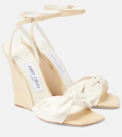Jimmy Choo Richelle 110 Leather Sandals In White