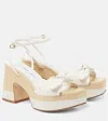 Jimmy Choo Ricia Knotted Bow Platform Sandals In Multicoloured
