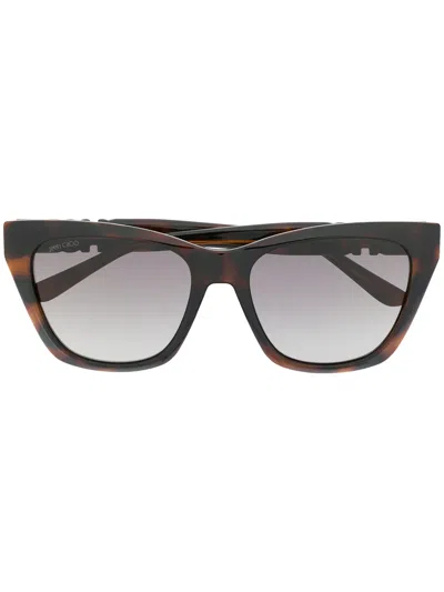 Jimmy Choo Rikki Cat-eye Sunglasses In 棕色